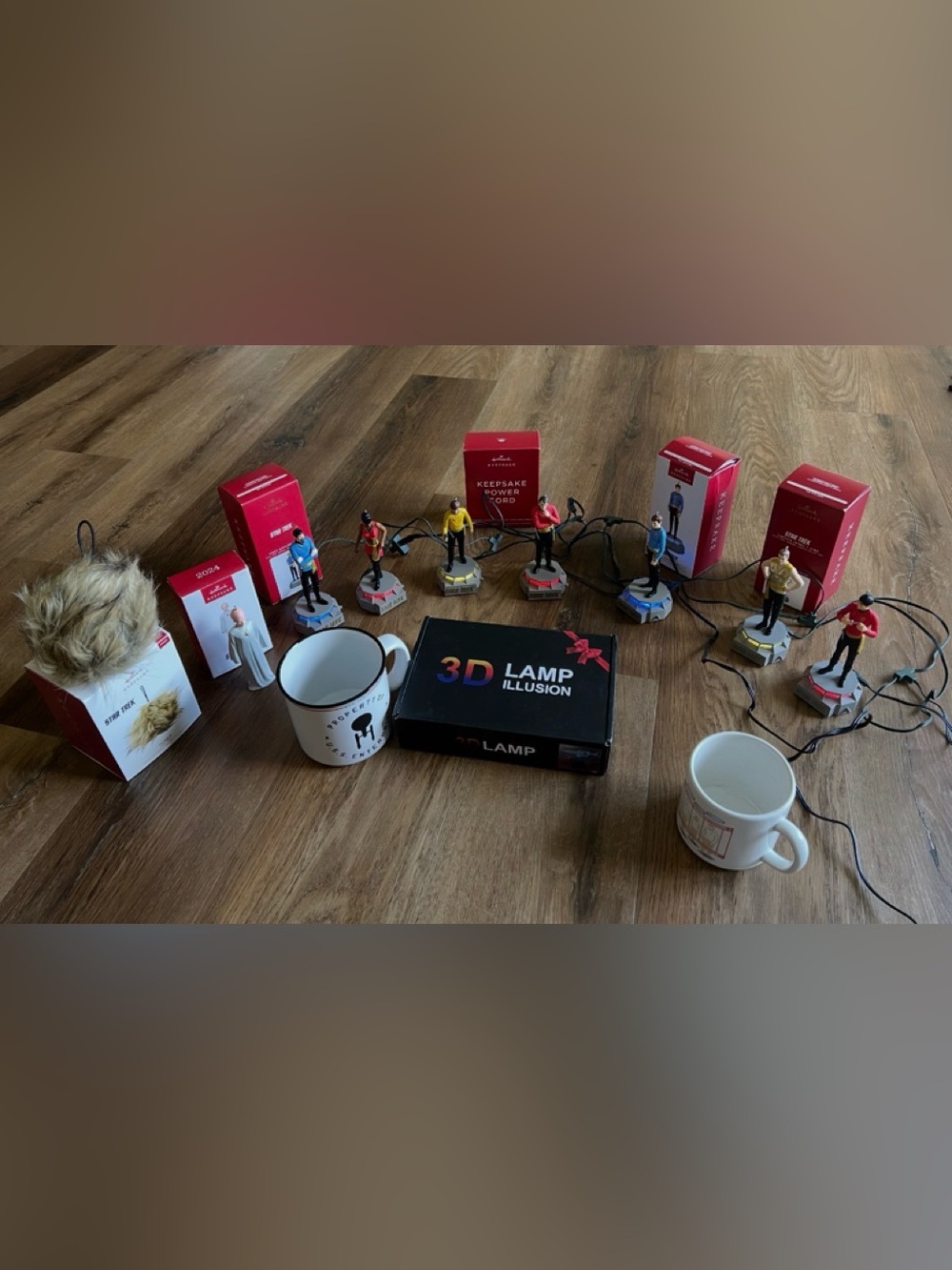 Star Trek Mirror Mirror 7 Fig Set Cord 2019 Tribble 2024 Keeper Mugs 3D LED Lamp
